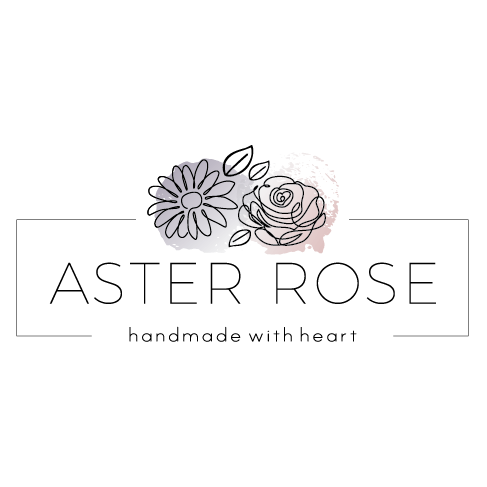 Aster Rose Logo, Logo brand identity for small business