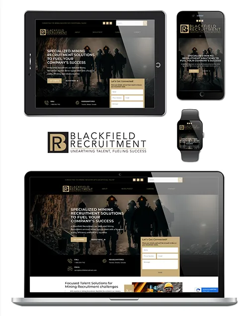 business website built for SEO visibility for Blackfield Recruitment Website