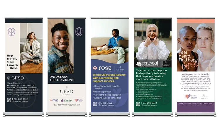 Catholic Family Services trade show displays and Banners