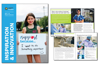 Lakeridge Health Foundation Annual Report Graphic Design