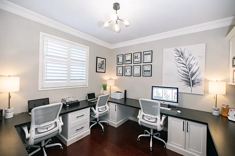 Working space and office of Lori Thompson, Whitby-based graphic designer and brand strategist.