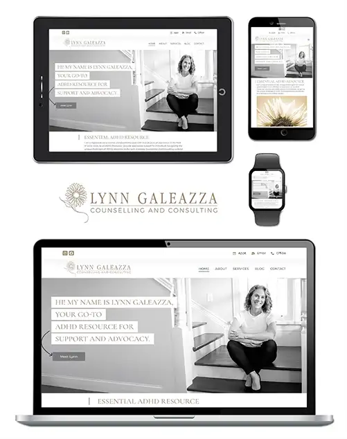 professional responsive website layout for Lynn Galeazza